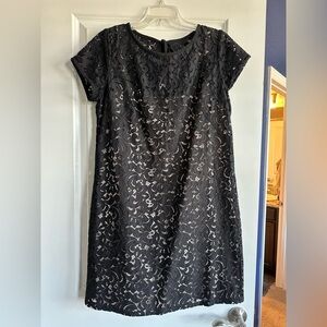LOFT Black Lace Mini Dress